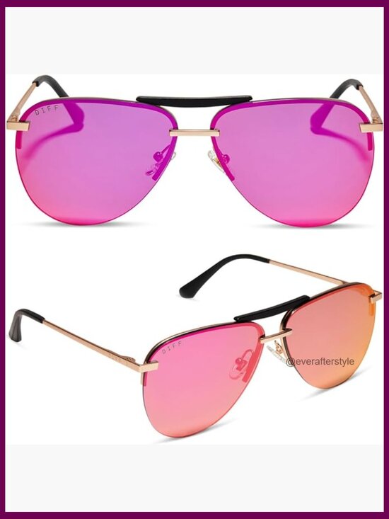 Oversized Aviator Sunglasses with Premium Scratch Resistant Polymer Lenses & main image 7